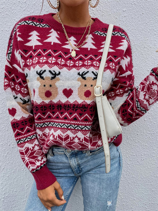 Jersey navideño nórdico rojo – foto 2