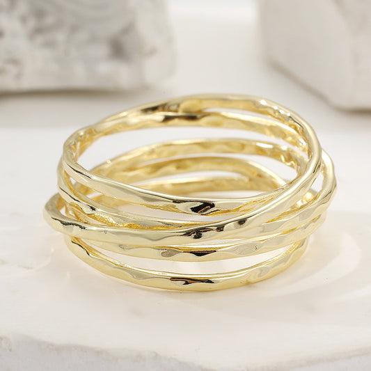 Anillo de ondas dorado – foto 2