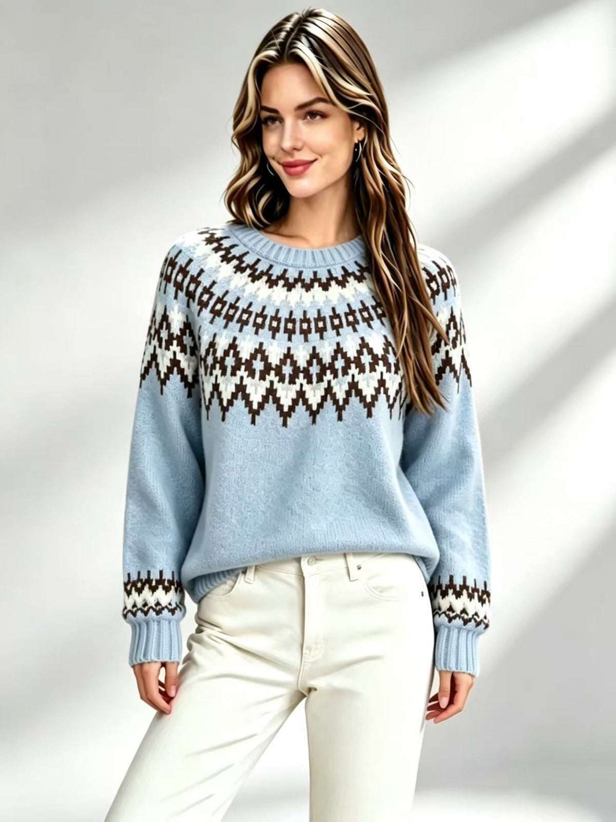 Jersey Fair Isle de cuello redondo – foto 8