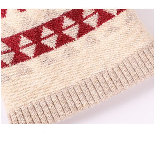 Conjunto de gorro, bufanda y guantes de rombos – foto 2