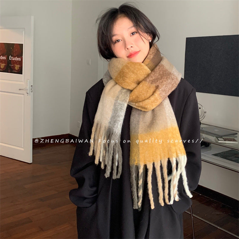 Bufanda de rayas y cuadros efecto mohair – foto 25