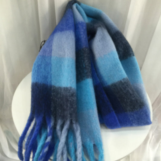 Bufanda de cuadros efecto mohair – foto 2