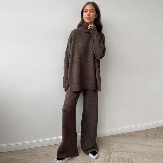 Conjunto de punto grueso jersey y pantalón – foto 2