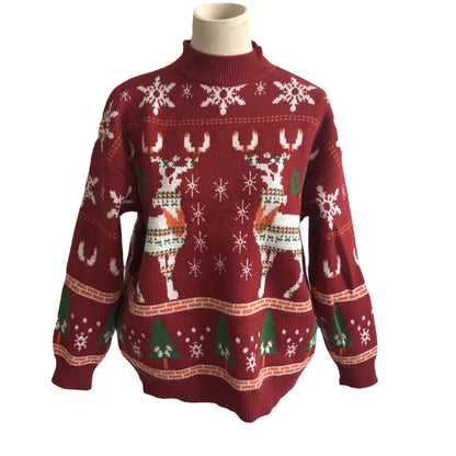 Jersey navideño de alce, copos y abeto – foto 3