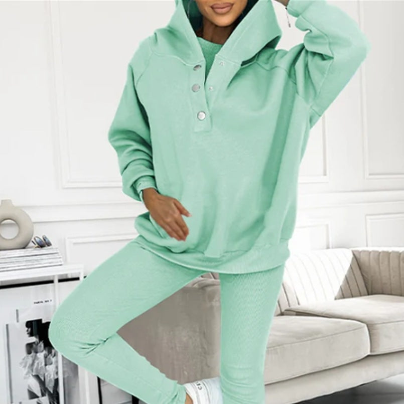 Sudadera con capucha de tejido grueso