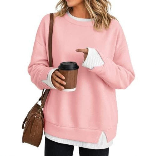 Sudadera oversize efecto dos piezas