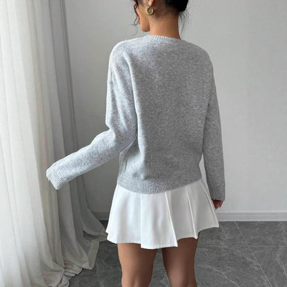 Jersey de cuello redondo con flores – foto 4