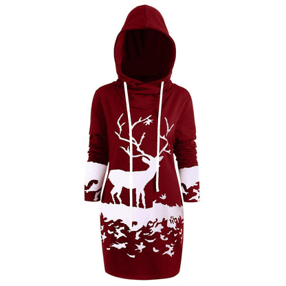 Vestido sudadera navideño con capucha – foto 3