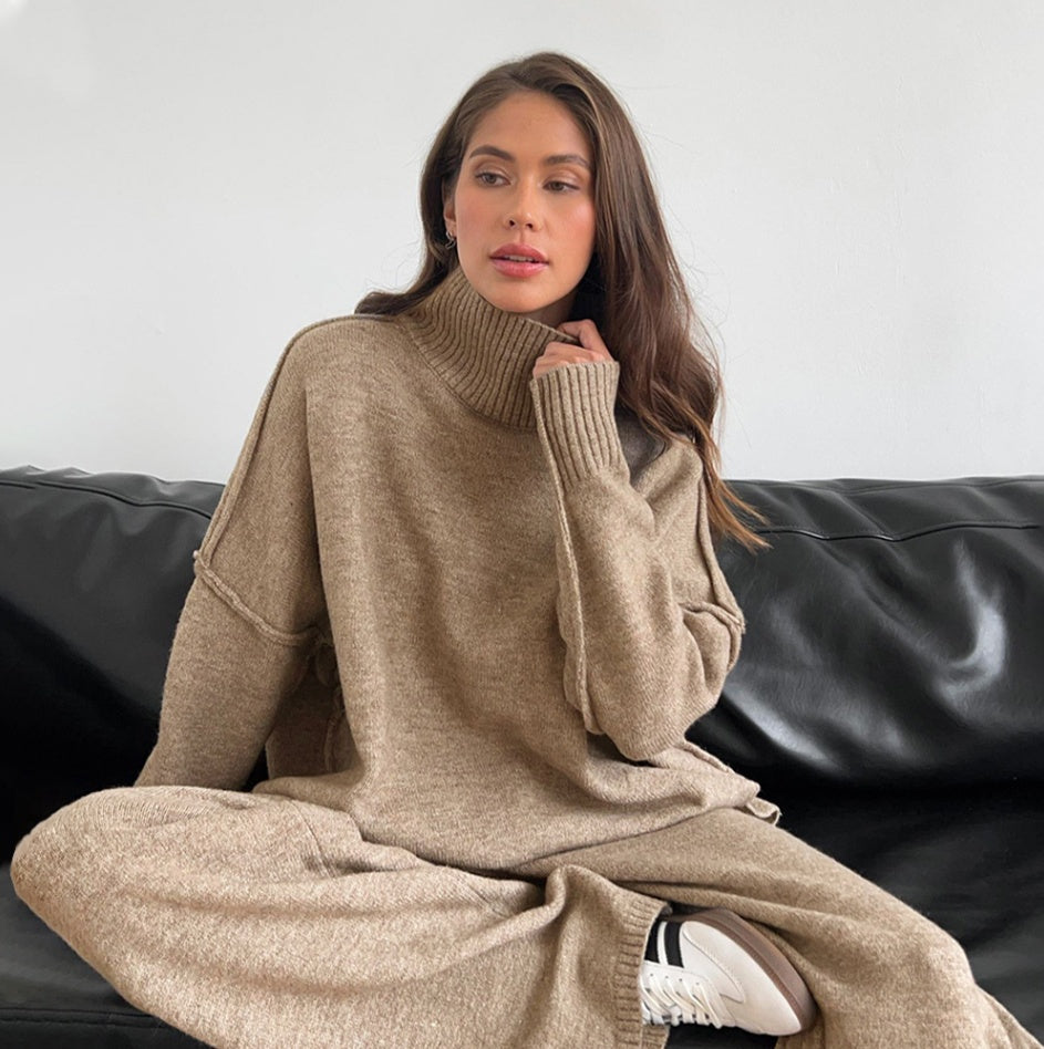 Conjunto de punto grueso jersey y pantalón – foto 11