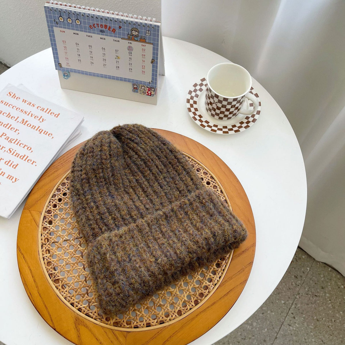 Gorro de canalé grueso jaspeado – foto 8