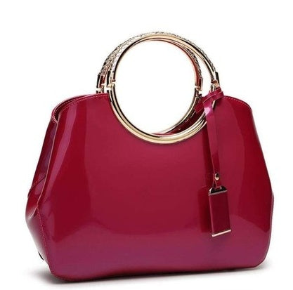 Bolso de charol con asas de aro – foto 6