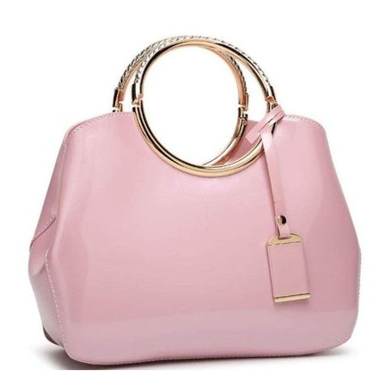 Bolso de charol con asas de aro – foto 3