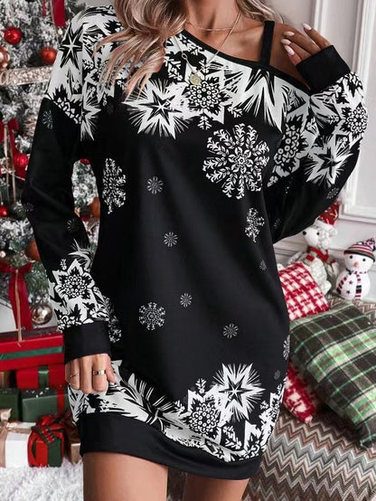 Vestido de punto navideño con copos de nieve – foto 8