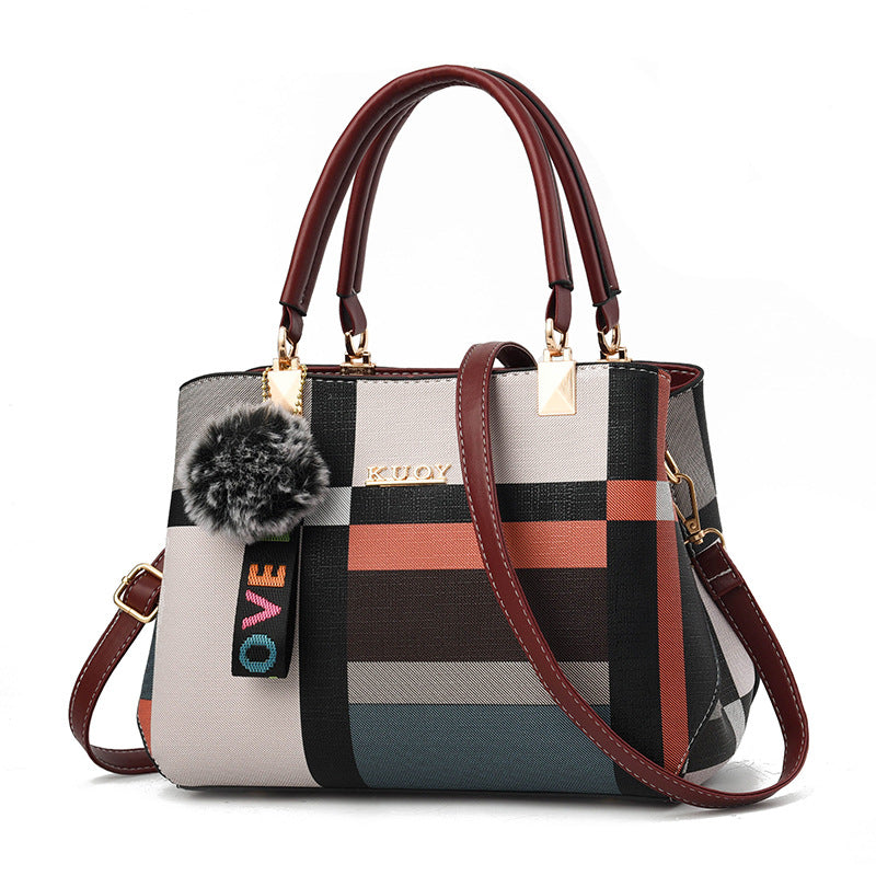 Bolso de mano de cuadros – foto 5