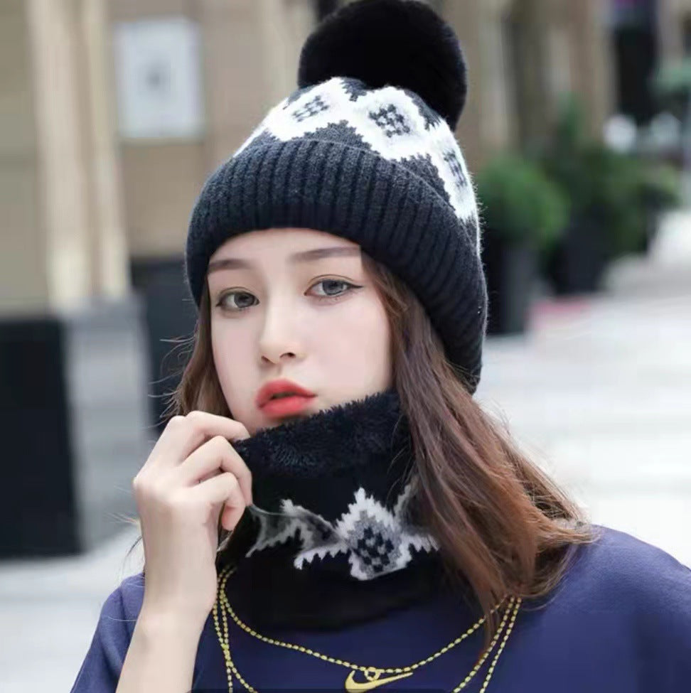 Conjunto de gorro de rombos y braga – foto 2
