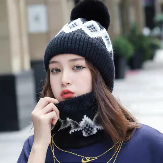 Conjunto de gorro de rombos y braga – foto 2