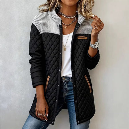 Chaqueta acolchada de rombos patchwork – foto 4