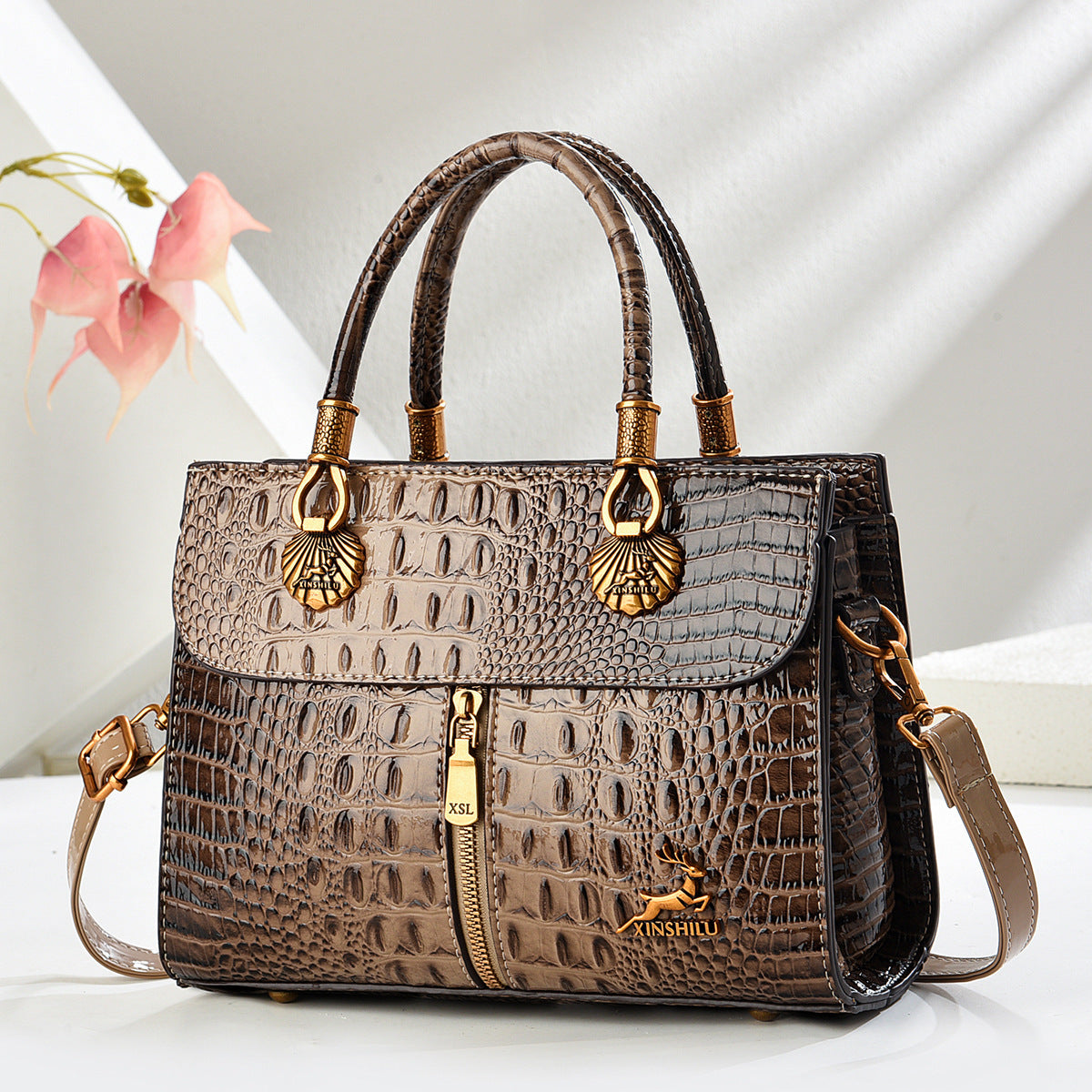 Bolso de mano efecto cocodrilo – foto 3