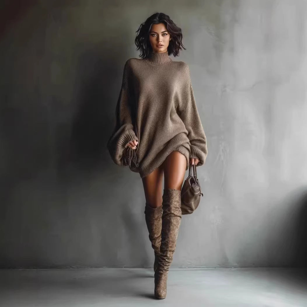 Vestido jersey de punto oversize