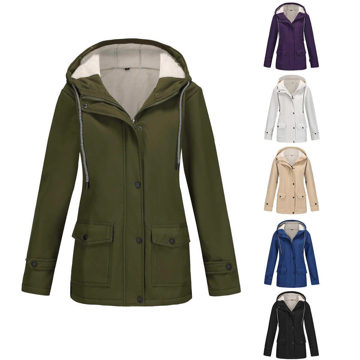 Parka cortavientos con forro polar – colores disponibles