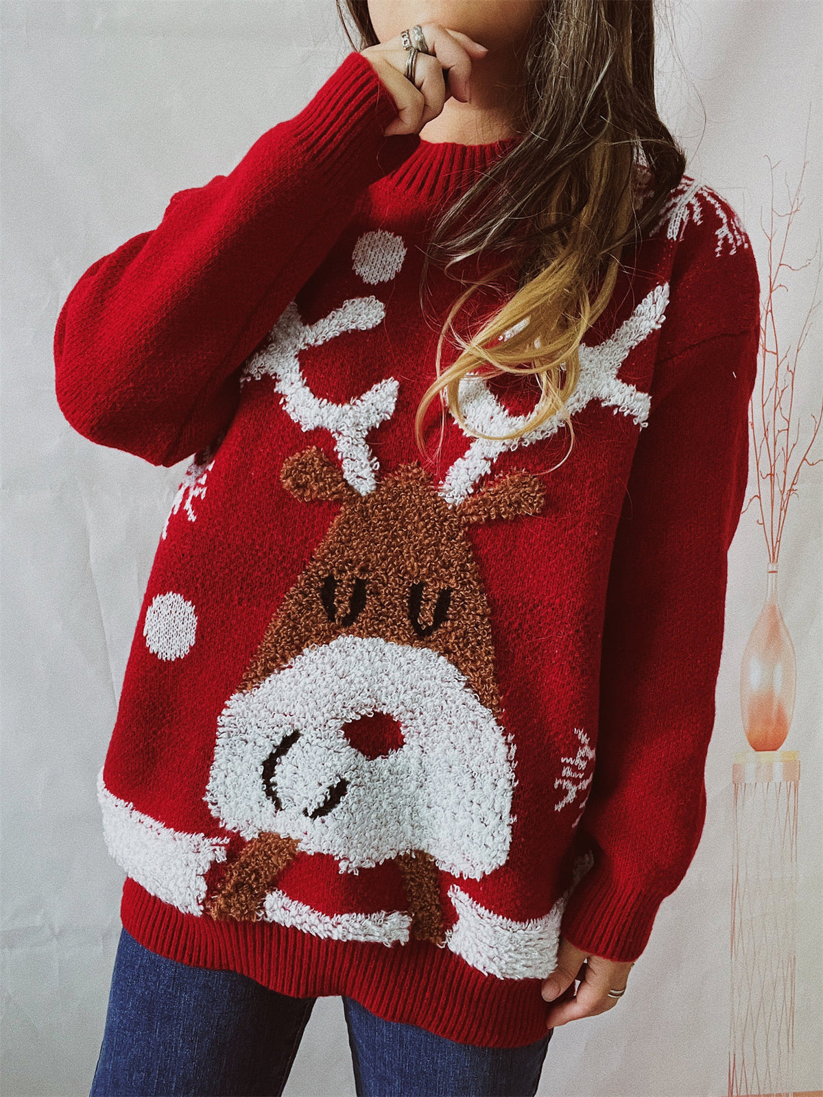 Jersey navideño de reno de pelo – foto 2