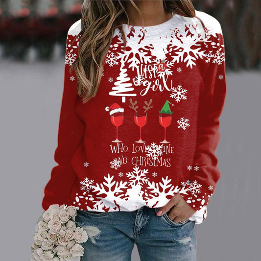 Sudadera navideña estampada