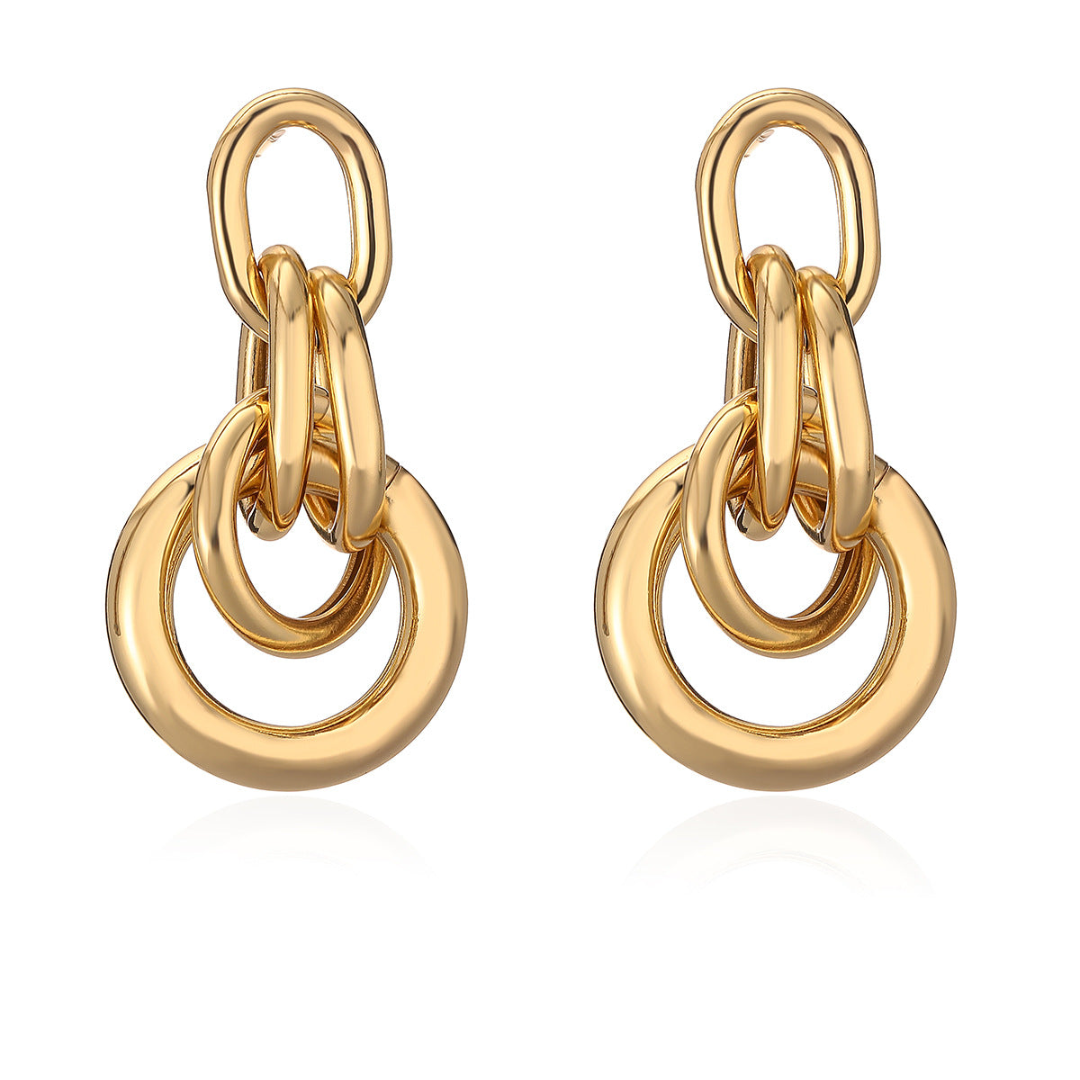Pendientes de aros entrelazados – foto 3