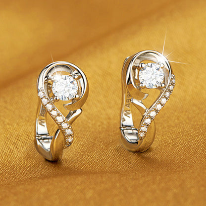 Pendientes de espiral con circonita – foto 2
