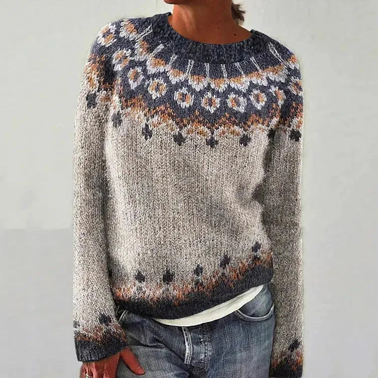 Jersey jacquard nórdico de cuello redondo – foto 4