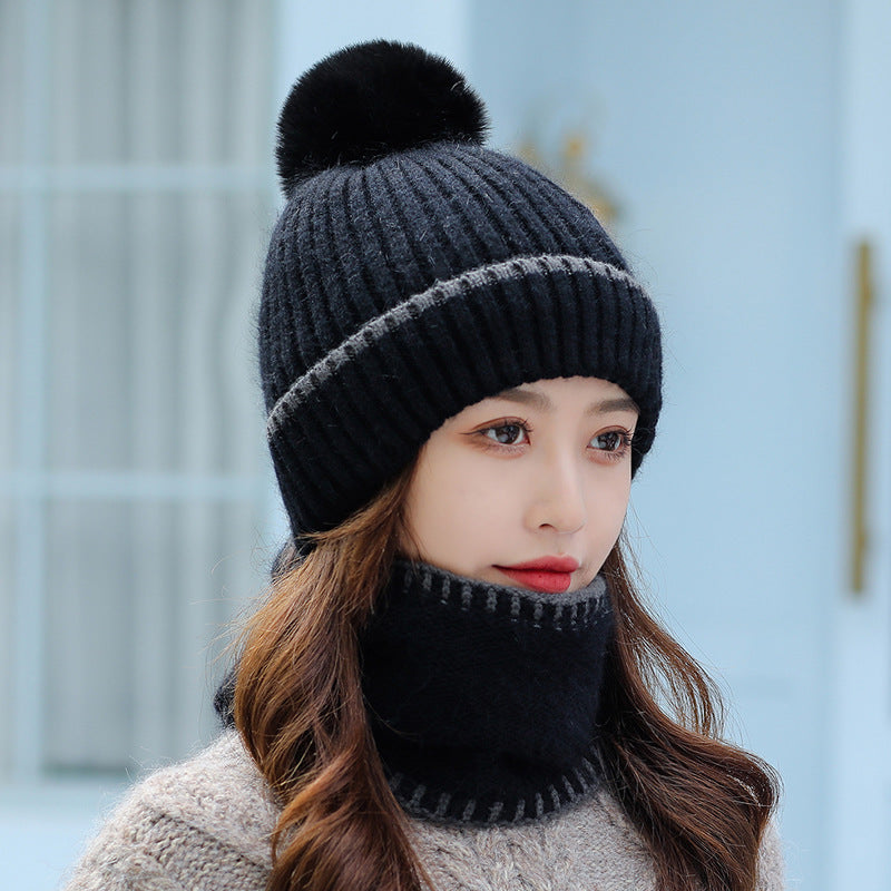 Conjunto de gorro con pompón y braga – foto 2