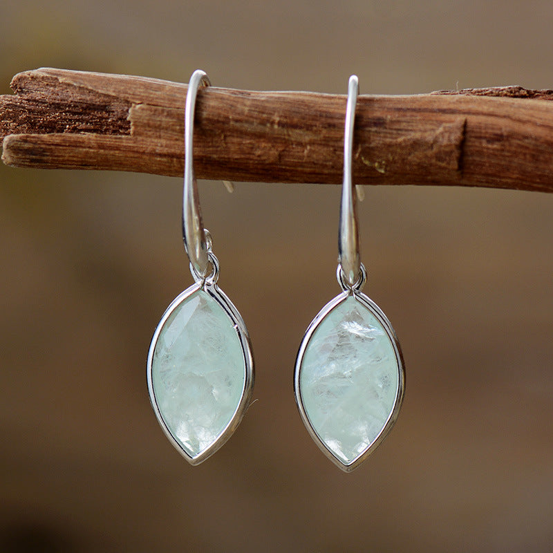 Pendientes de piedra natural en forma de lágrima – foto 7