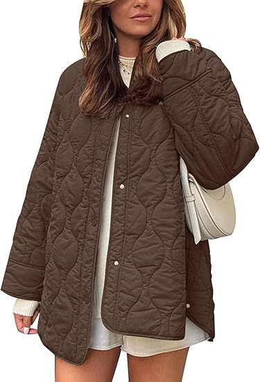 Chaqueta acolchada oversize sin cuello – foto 8
