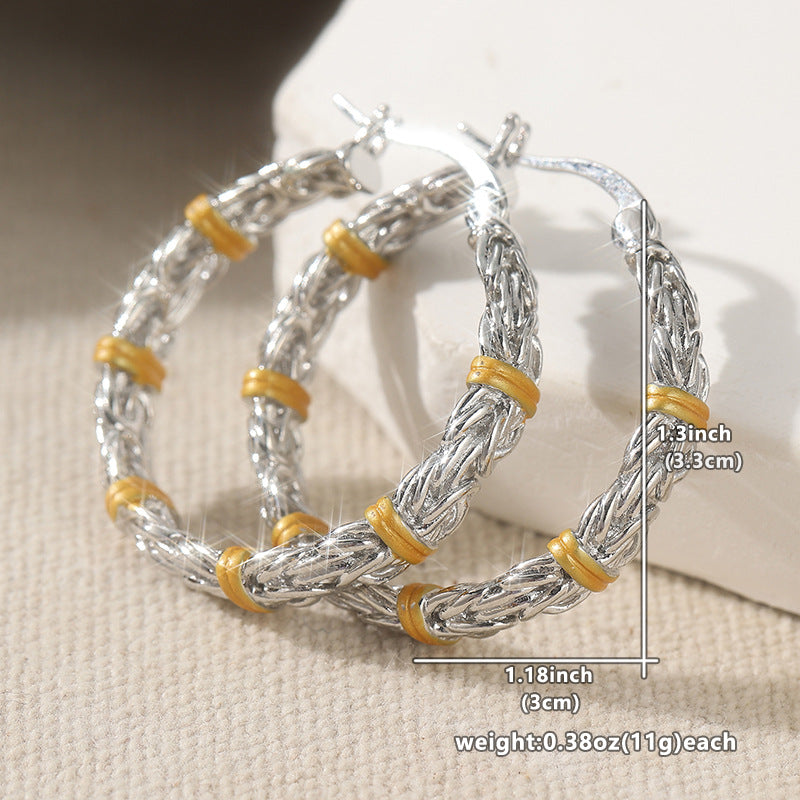 Aros trenzados bicolor – foto 3