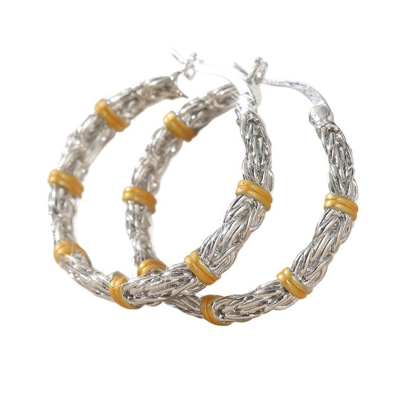 Aros trenzados bicolor – foto 5