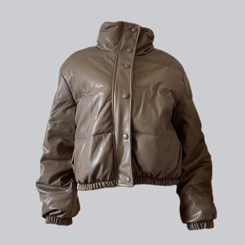 Chaqueta corta acolchada brillante – foto 5