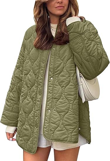 Chaqueta acolchada oversize sin cuello – foto 11