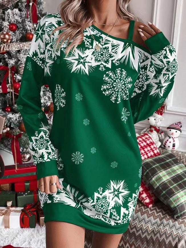 Vestido de punto navideño con copos de nieve – foto 5