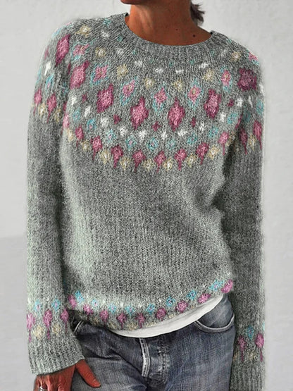 Jersey jacquard nórdico de cuello redondo – foto 9