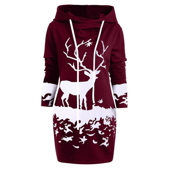 Vestido sudadera navideño con capucha – foto 2
