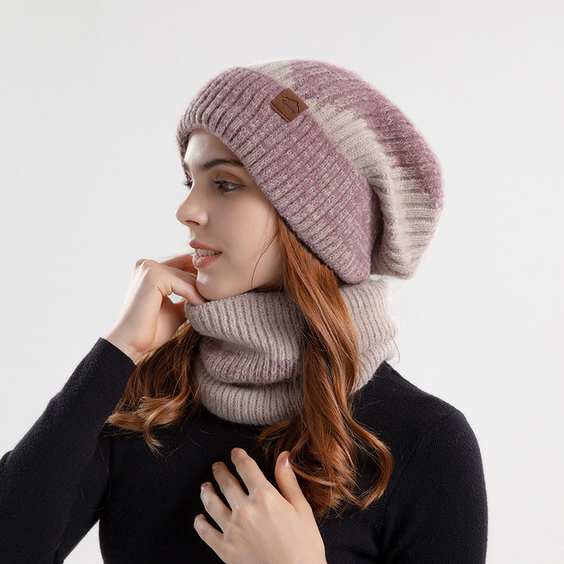 Conjunto de gorro bicolor y braga – foto 5