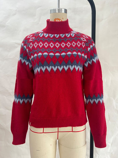 Jersey de cuello alto con jacquard nórdico – foto 7