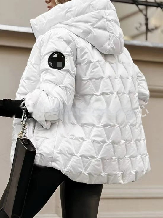 Chaqueta acolchada con capucha y puños de punto – foto 7