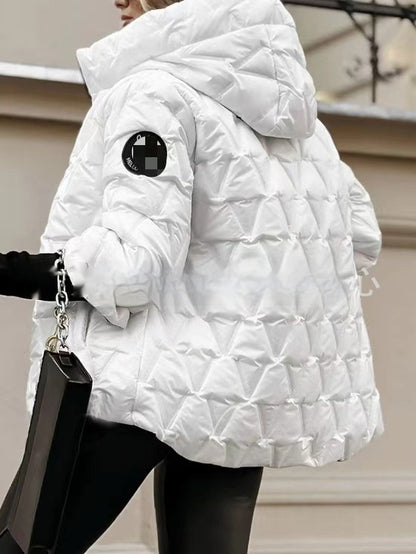 Chaqueta acolchada con capucha y puños de punto – foto 7