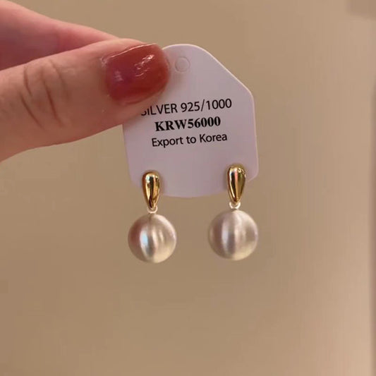 Pendientes geométricos con perla – foto 2