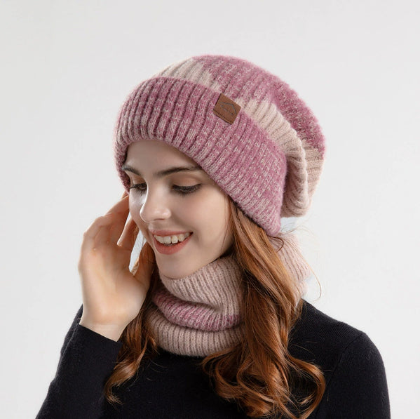 Conjunto de gorro bicolor y braga – foto 6