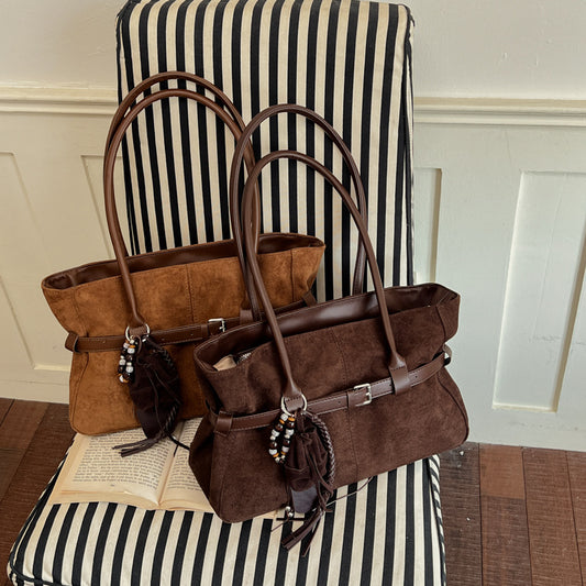 Bolso de hombro efecto ante – foto 2