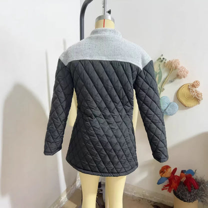 Chaqueta acolchada de rombos patchwork – foto 2
