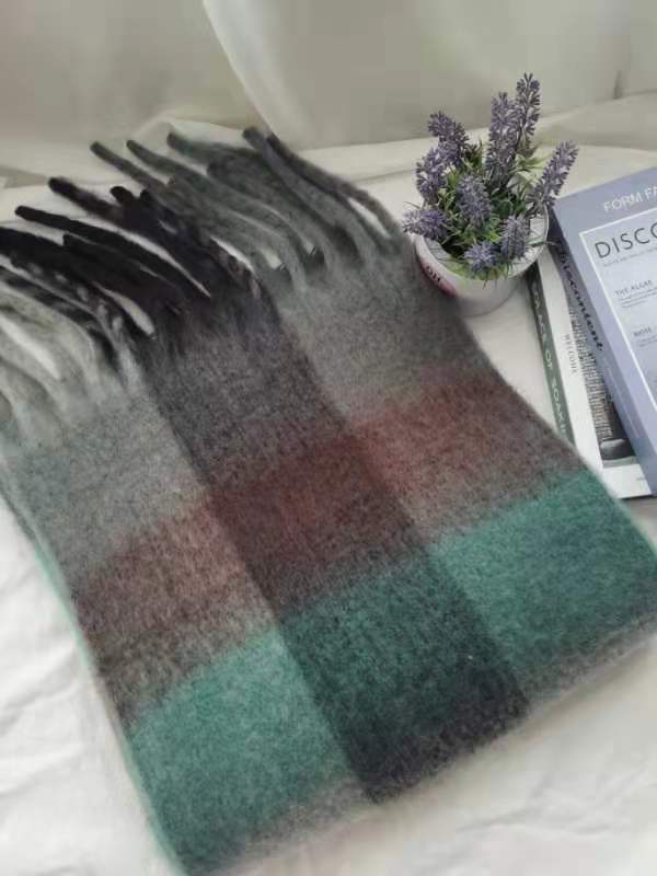Bufanda de cuadros efecto mohair – foto 20