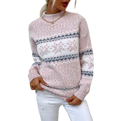 Jersey navideño de cuello alto con copos – foto 5