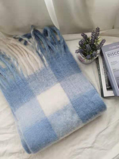Bufanda de cuadros efecto mohair – foto 14
